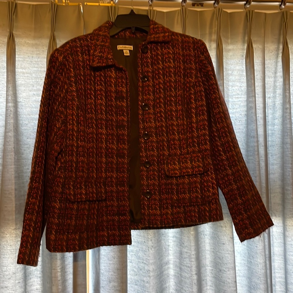 Croft and barrow tweed jacket size medium